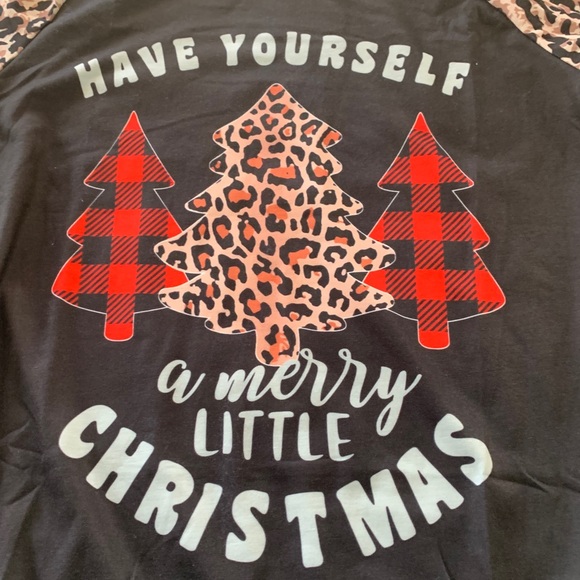 BRAND NEW Christmas Leopard Buffalo Check Long Sleeve Shirt - Picture 6 of 9